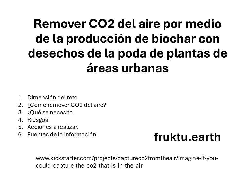 Presentaciones sobre remoción comunitaria de CO2 del aire