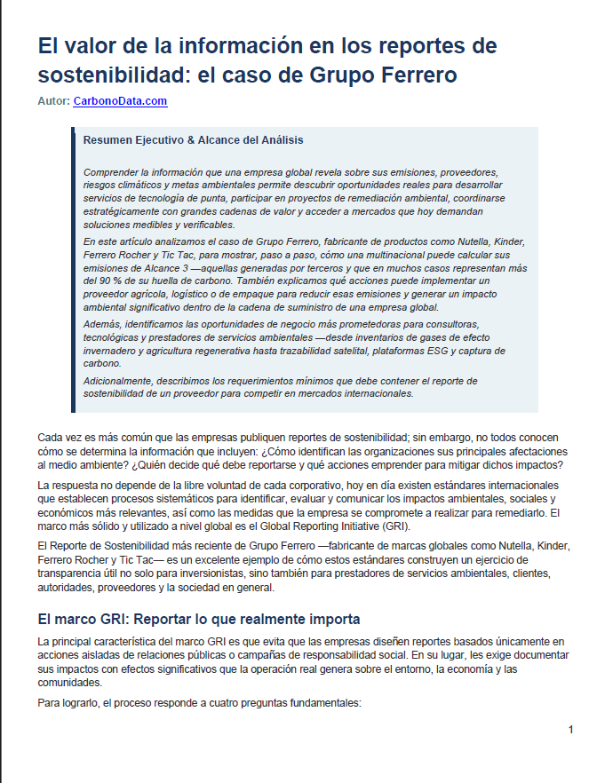 Artículo. El valor de la información en los reportes de sostenibilidad: el caso de Grupo Ferrero