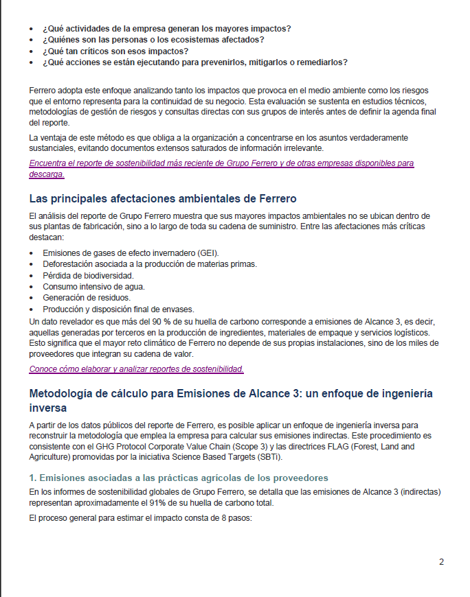 Artículo. El valor de la información en los reportes de sostenibilidad: el caso de Grupo Ferrero
